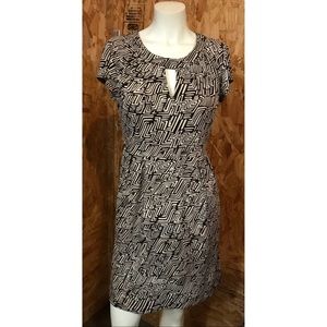Madison Leigh Keyhole Dress Geometric Design 8P